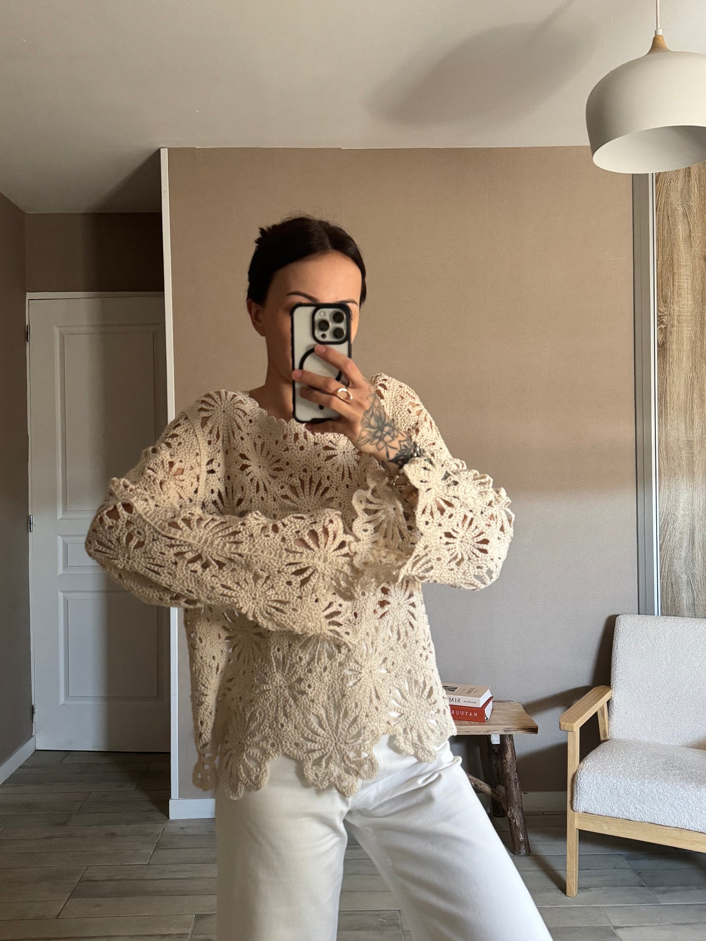 Haut bohème en crochet