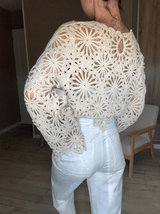 Haut bohème en crochet
