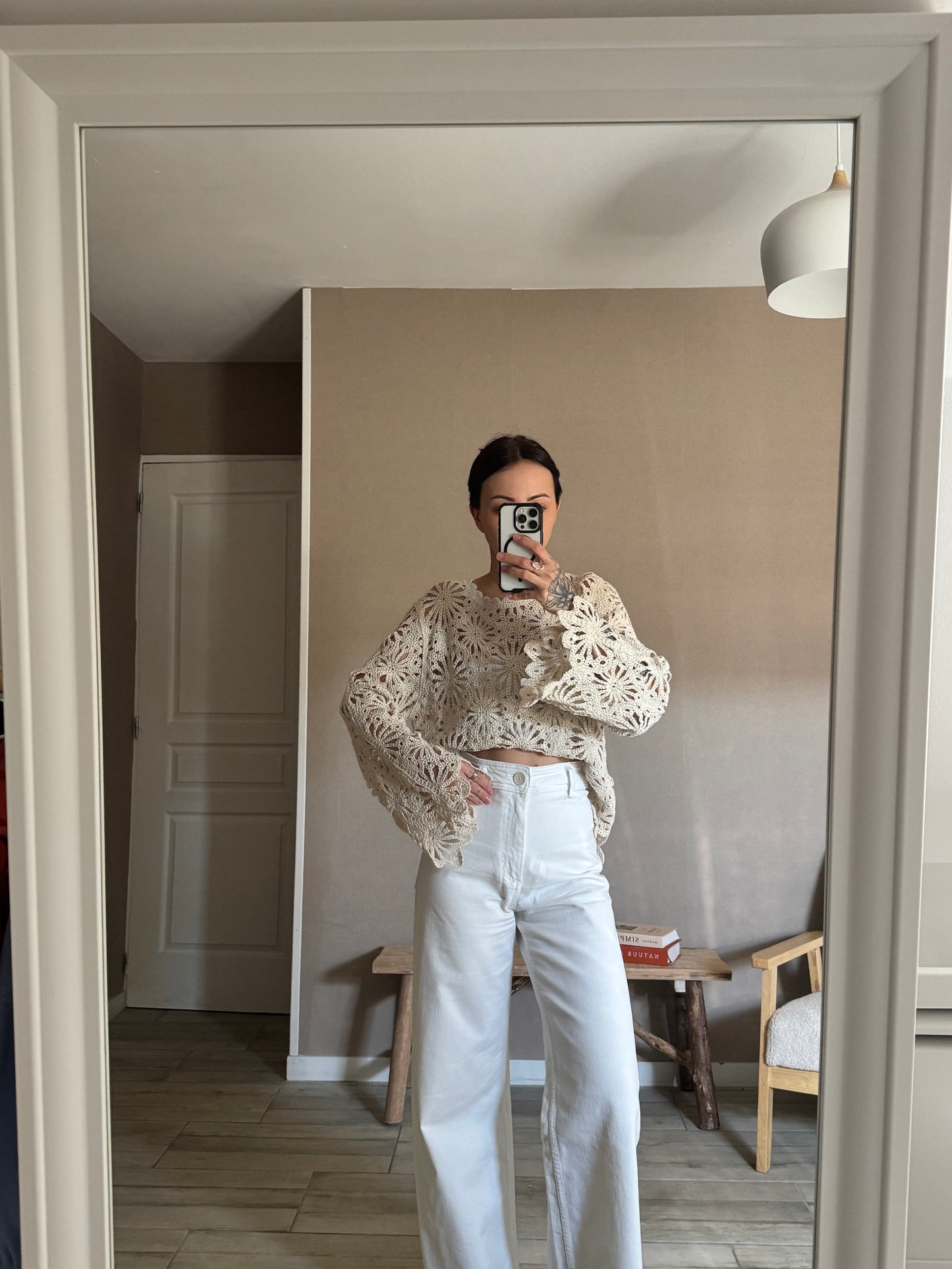 Haut bohème en crochet
